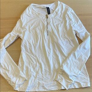 La Blanca Cream Long Sleeve Swim Coverup